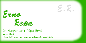 erno repa business card